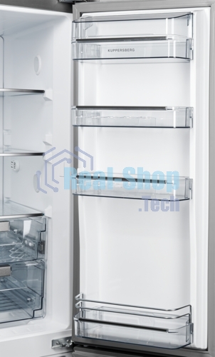 Холодильник Kuppersberg NMFV 18591 DX темный металл трехкамерный 390/170л морозилка снизу, No Frost, Side by Side