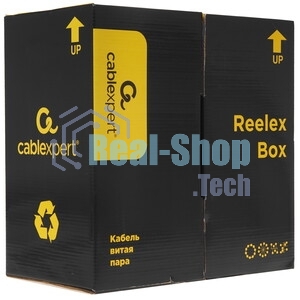Кабель Cablexpert, UTP5e, 4 пары, 0.48 мм, CCA, однож., 305 м, серый