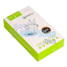 Сетевое зарядное устройство QC 3.0 HOCO HC-16262 C12Q 1 USB Выход: 5V_9V_12V, 18W белый