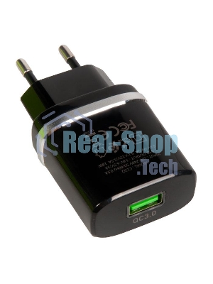 Сетевое зарядное устройство QC 3.0 HOCO HC-16255 C12Q 1 USB Выход: 5V_9V_12V, 18W черный