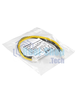 Удлинитель кабеля питания материнской платы +12V ExeGate EX-EXT-8M8F-0.3 (8pin EPS12V M/8pin EPS12V F, 0,3м)