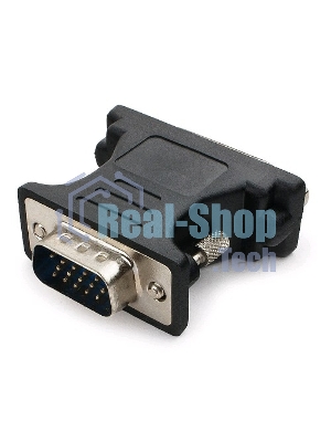 Переходник Cablexpert VGA-DVI, 15M/25F, черный, пакет (A-VGAM-DVIF-01)