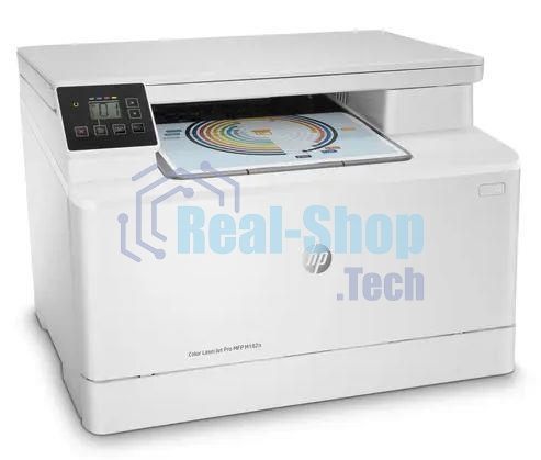 МФУ лазерное HP Color LaserJet Pro MFP M182n (7KW54A), A4, цветной, печ. до 16 стр/мин., 600 x 600 dpi (печать) 1200x1200dpi (скан.), USB, RJ-45, Air Print, Mopria