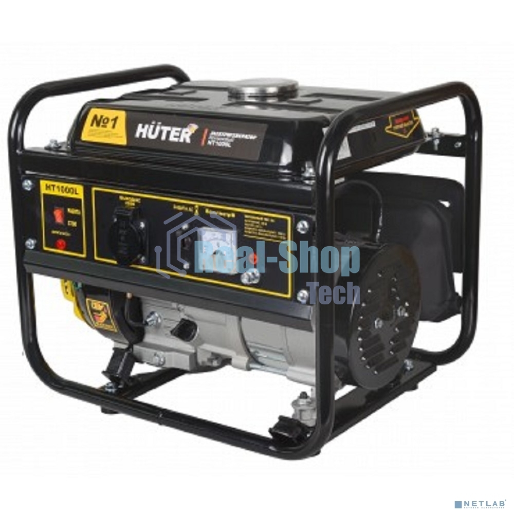 Электрогенератор бензиновый Huter HT1000L, 1.1 кВт, 65 дБ, 24.2 кг