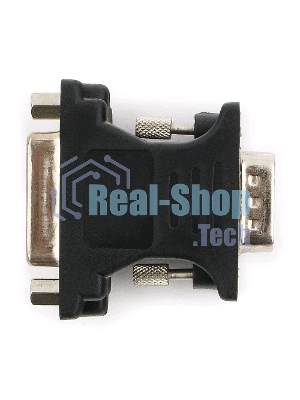 Переходник Cablexpert VGA-DVI, 15M/25F, черный, пакет (A-VGAM-DVIF-01)