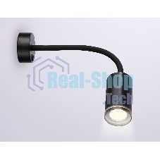 Светильник настенно-потолочный гнущийся с выключателем Ambrella light FW2470 BK черный GU10 max 12W D55*L100*H300