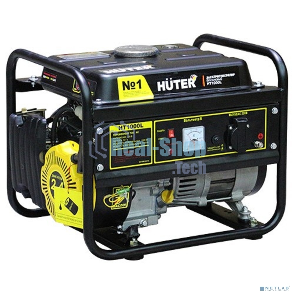 Электрогенератор бензиновый Huter HT1000L, 1.1 кВт, 65 дБ, 24.2 кг