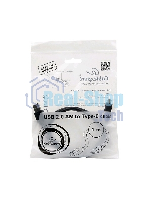 Кабель USB Cablexpert CCP-USB2-AMCM-1M, USB2.0 AM/USB3.1 Type-C, 1м, пакет