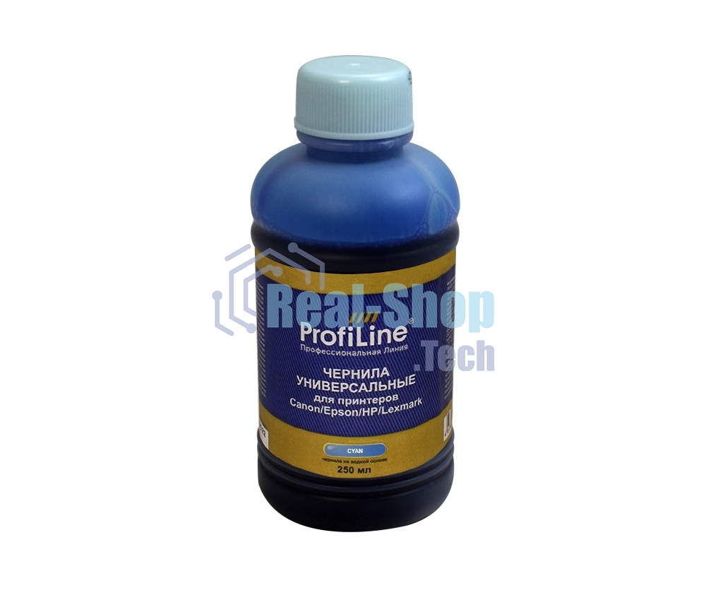 Чернила ProfiLine Premium для принтеров Canon/Epson/HP/Lexmark Cyan 250 мл водн