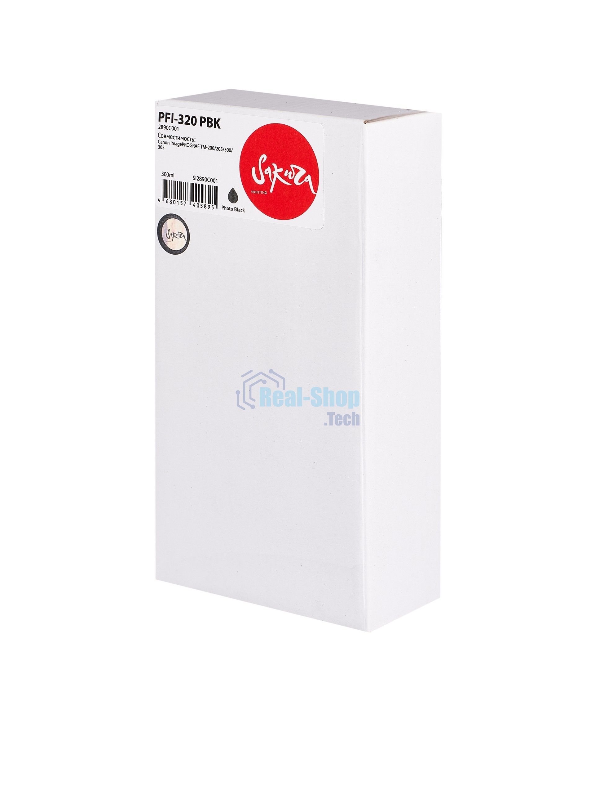Картридж струйный Sakura 2890C001 (PFI-320 BK) для Canon, черный, 300 мл.