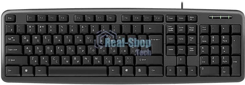 Клавиатура проводная Defender HB-420, USB, черный