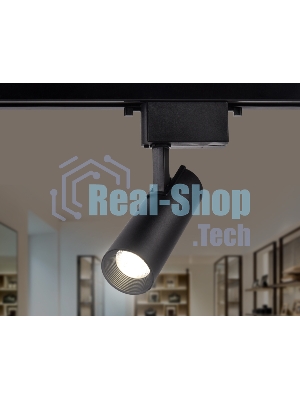 Трековый однофазный светодиодный светильник Ambrella light GL5858 BK черный LED 10W 4200K 24°