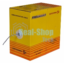 Кабель витая пара PROconnect U/UTP, cat.5e, PVC, 4PR, 24AWG, медный, внутренний, серый, 305 м