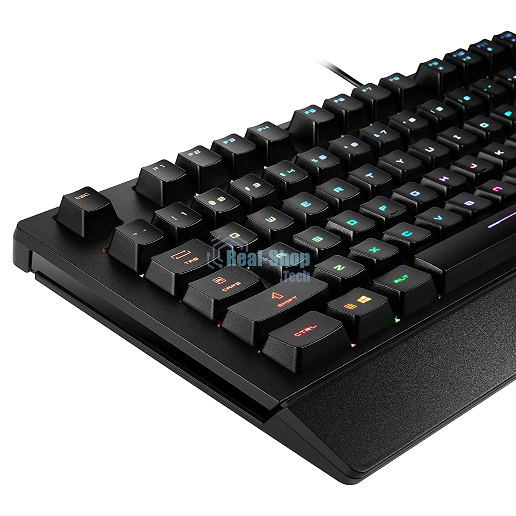 Клавиатура проводная MSI VIGOR GK20 RU черный USB Multimedia for gamer LED (подставка для запястий)