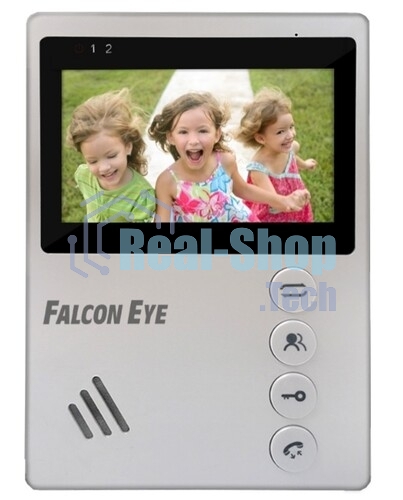 Видеодомофон Falcon Eye VISTA цветной, подключение 2-х вызывных панелей, без трубки (Hands Free), управление электрозамком, цвет корпуса: белый, нап