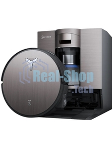 Робот-пылесос Ecovacs Deebot X11 OmniCyclone черный/коричневый, 6400 мА*ч Li-Ion, уборка сухая/влажная, пылесборник контейнер 0.22 л