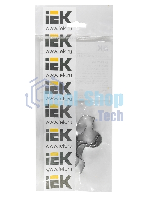 Скоба IEK CMAT11-19-010 двухлапковый 19мм оцинкованная сталь белый (упак.: 10 шт)