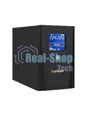 Источник бесперебойного питания ExeGate SpecialPro Smart LLB-900.LCD.AVR.1SH.2C13 900VA/500W, LCD, AVR, 1*Schuko+2*C13, металлический корпус, черный