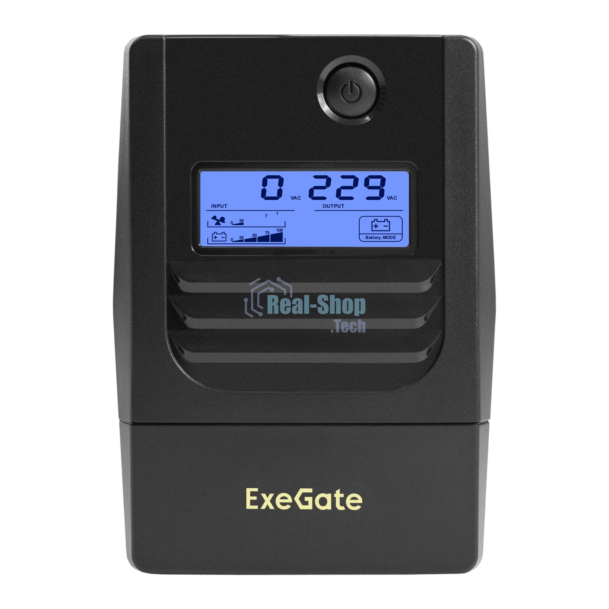 Источник бесперебойного питания ExeGate Smart LB-500.LCD.AVR.4C13 (500VA/300W, LCD, AVR, 4*C13, батарея 12V 4.5Ah, Black)