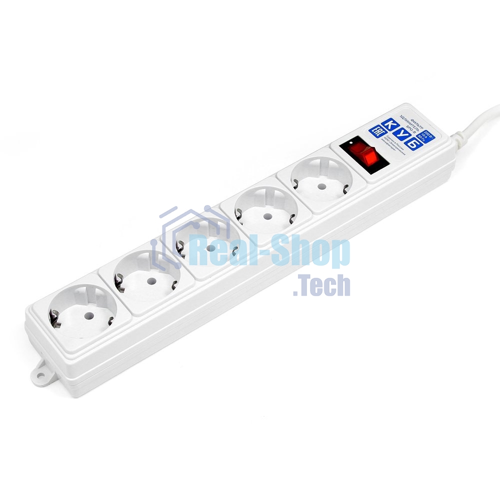 Сетевой фильтр Powercube SPG-B-6-WHITE 1.9 м, 5 розеток, белый, коробка