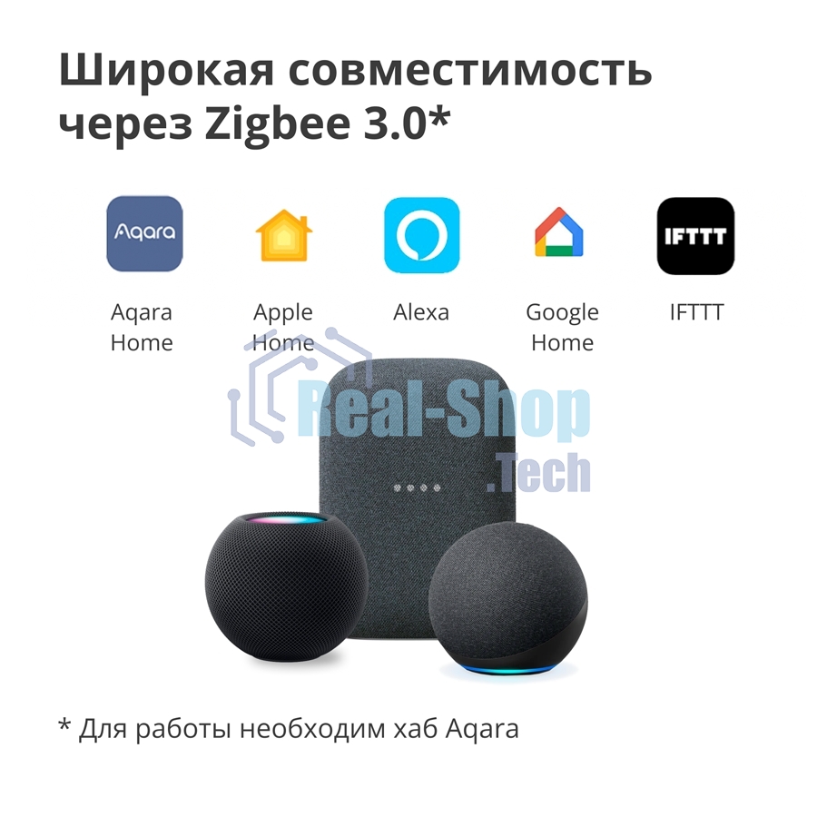 Выключатель умный Aqara Smart wall switch H1 (with neutral, double rocker) WS-EUK04