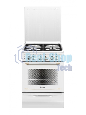 Плита газовая Gefest ПГ 6100-02 0181 белый, конфорок 4 шт, духовка 52 л, 60 см x 85 см x 60 см