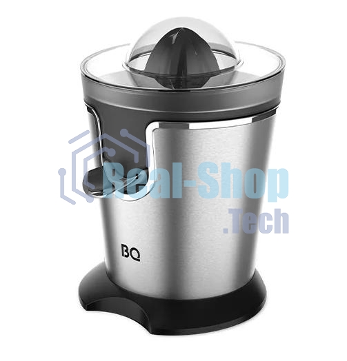 Соковыжималка BQ J1732 чёрный/серебристый, цитрусовая, 125 Вт, 250 мл, механическое