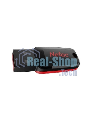 Флешка USB Netac U197 (NT03U197N-064G-20BK), 64Gb, USB 2.0, R/W 25/10, черный/красный