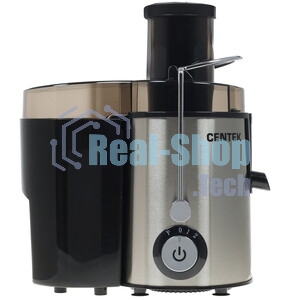 Соковыжималка Centek CT-1209 стальной/чёрный, центробежная, 600 Вт, 500 мл, механическое