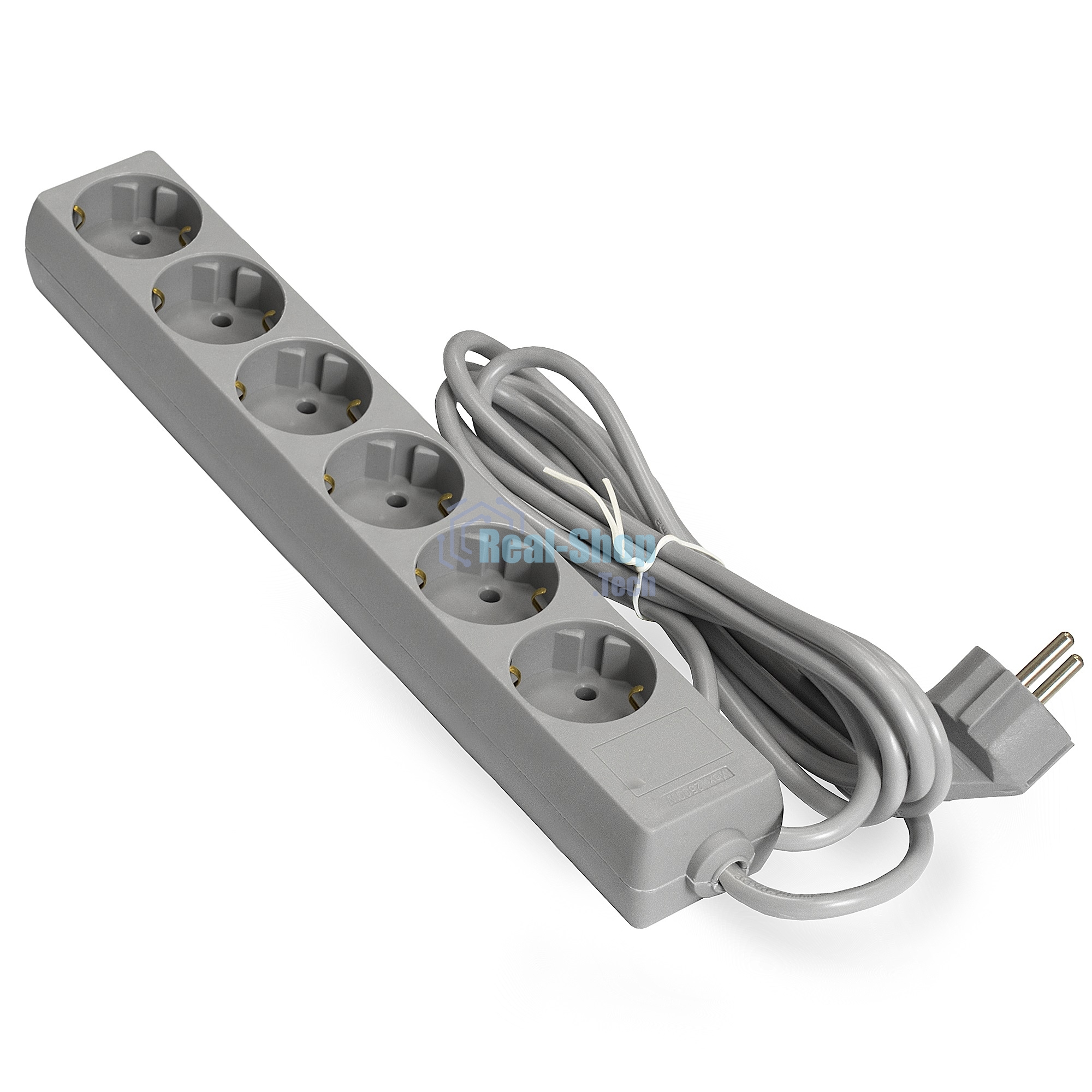 Удлинитель ExeGate EX285829RUS ECE-6-1.8G (6 евророзетки с заземлением, 1.8 м, серый)