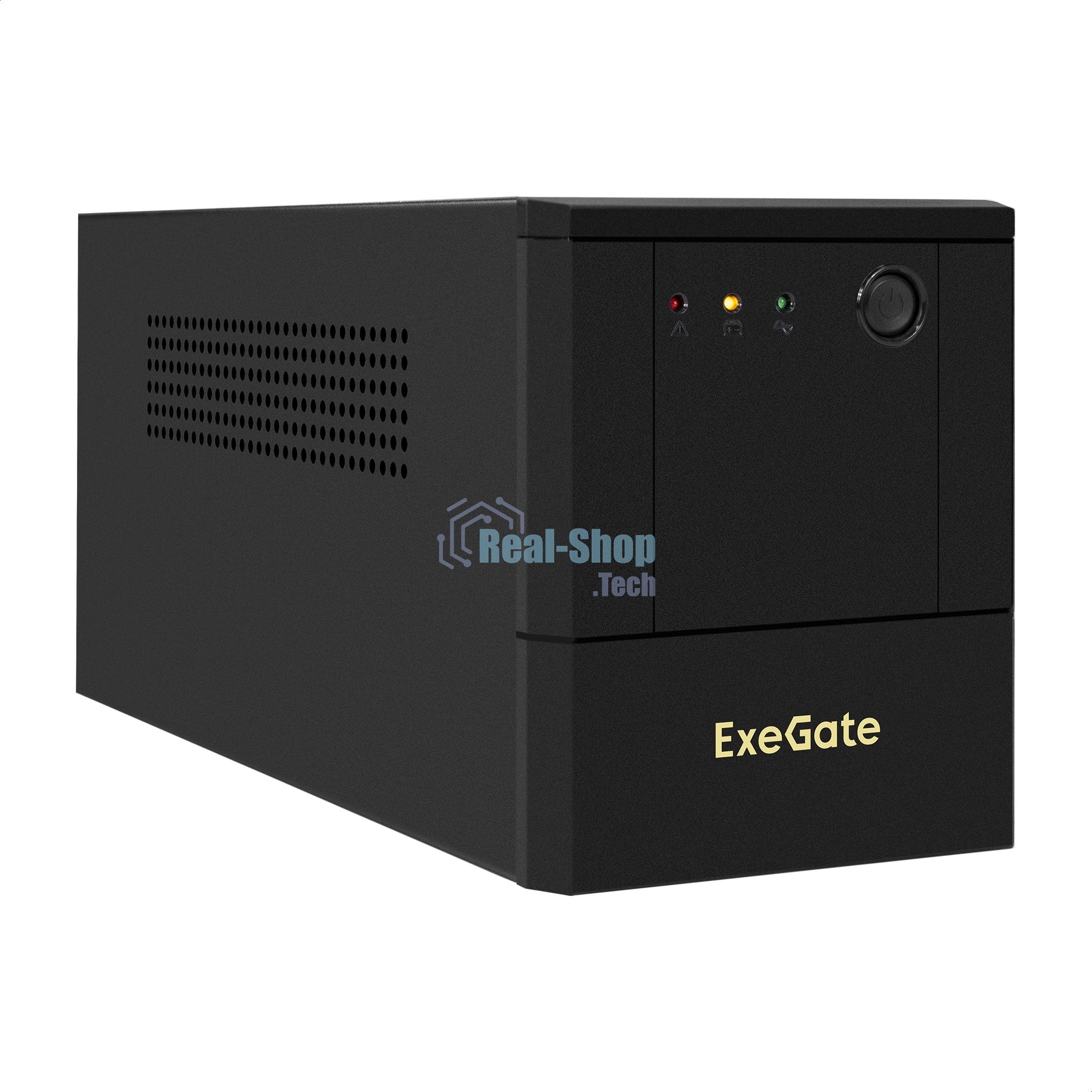 Источник бесперебойного питания ExeGate Power NB-2000.LED.AVR.4SH (2000VA/1200W, LED, AVR, 4*Schuko, батарея 12V 9Ah - 2 шт., металлический корпус, Black)