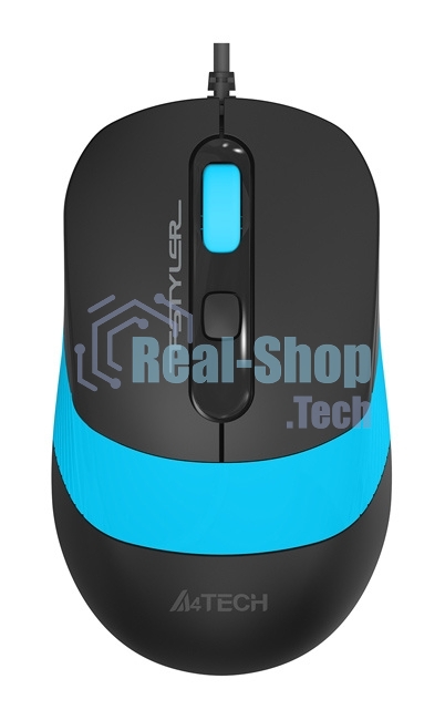 Мышь проводная A4Tech Fstyler FM10 черный/синий, 1600 dpi, USB, кнопки - 4