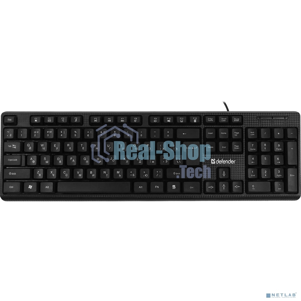 Клавиатура проводная Defender Daily HB-162, USB, черный