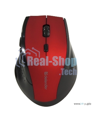 Мышь беспроводная Defender Accura MM-365 красный, 1600 dpi, радиоканал, USB, кнопки - 6