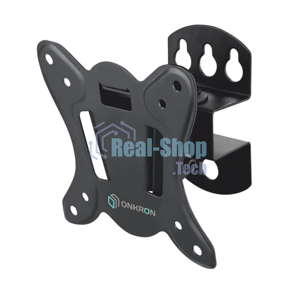 Кронштейн ONKRON Кронштейн ONKRON 17-27'' макс 100*100 мм, наклон -+ 8º, поворот: 45°, от стены 85 мм, макс вес 25кг, черный