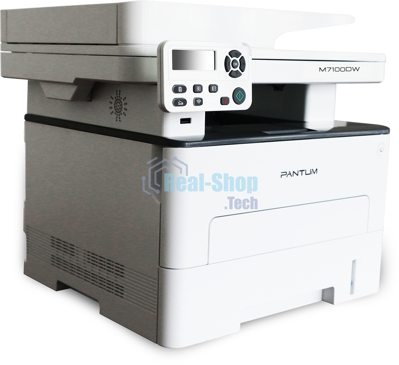 МФУ лазерное Pantum M7100DW, A4, ч/б, печ. до 33 стр/мин., скан. до 24 стр/мин., 1200x1200dpi, USB, RJ-45, Wi-Fi, проектная модель