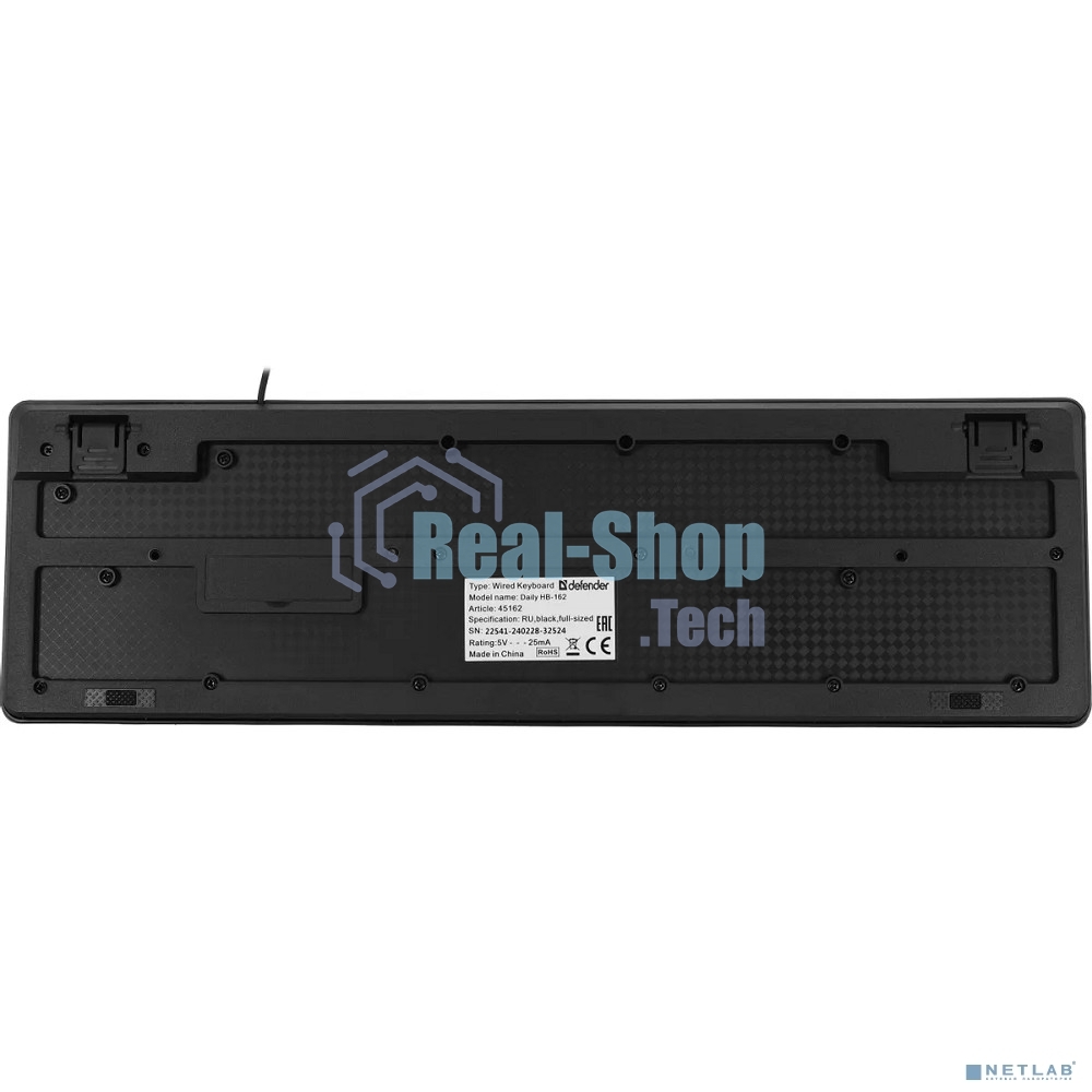 Клавиатура проводная Defender Daily HB-162, USB, черный