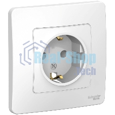 Розетка СП Blanca 16А 250В без шторок с заземл. бел. SchE BLNRS001011