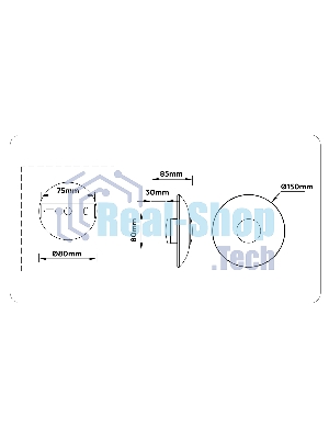 Настенный светодиодный светильник Ambrella light LH31037 GR/SM серый/дымчатый 6W 3000K 150*150*85