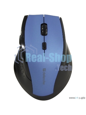 Мышь беспроводная Defender Accura MM-365 синий, 1600 dpi, радиоканал, USB, кнопки - 6