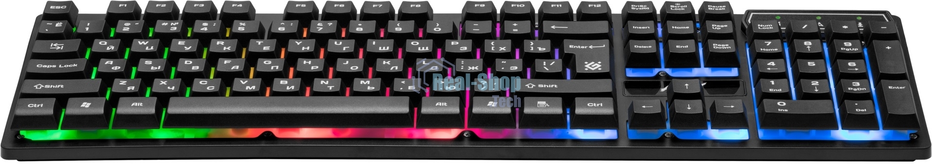 Клавиатура проводная Defender Arx GK-196L RU, USB, черный