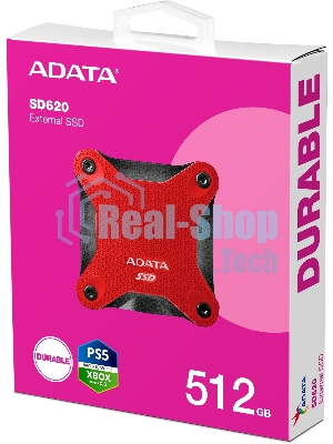 Внешний SSD ADATA SD620, 512Gb, USB 3.2 Gen 2 Type-A, R/W 520/460, красный