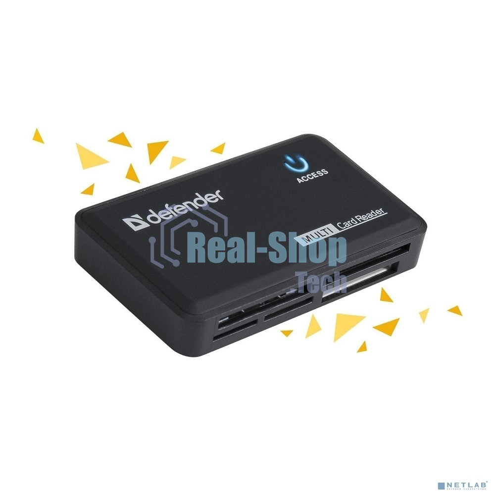 Кард-ридер Defender Optimus/черный/CF/MMC/MS/MS Duo/MS Micro M2/MS Pro/MS Pro Duo/RS-MMC/SD/SDHC/micro-SD/mini-SD/miсro-SDHC/USB 2.0 A(M)/черный