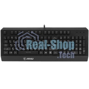Клавиатура проводная MSI VIGOR GK20 RU черный USB Multimedia for gamer LED (подставка для запястий)