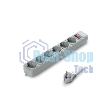 Сетевой фильтр ExeGate EX266865RUS SP-6-1.5G (6 розеток, 1.5 м, евровилка, светло-серый)