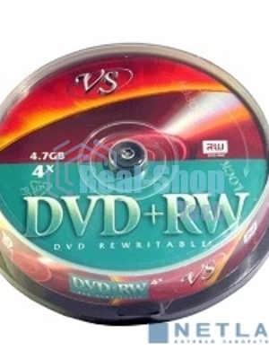 Диск DVD+RW VS (PERFEO) 4.7 Gb, 4x, Cake Box (10), (10/250).