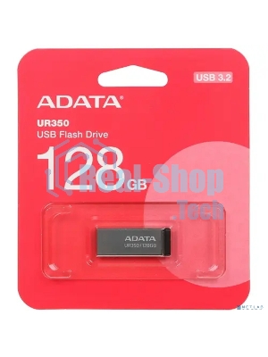 Флешка USB ADATA UR350 (UR350-128G-RSR/BK), 128Gb, USB 3.2, R/W 100/15, серебристый/черный
