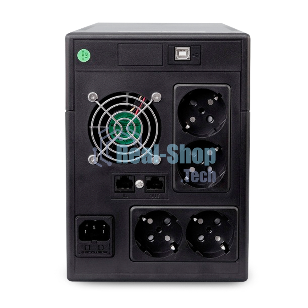 Источник бесперебойного питания Powerman Smart Sine 1500VA/1050W, 220V, Line-Interactive, LCD, Tower, Out: 4xShuko, черный*SmartSine1500