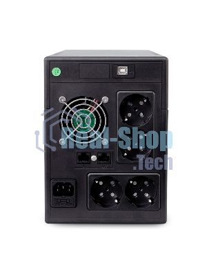 Источник бесперебойного питания Powerman Smart Sine 1500VA/1050W, 220V, Line-Interactive, LCD, Tower, Out: 4xShuko, черный*SmartSine1500