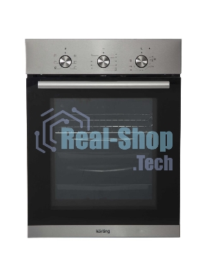 Встраиваемая электрическая духовка Korting OKB 4630 CMX/59.6 х 45 x 55 см, 6 режимов нагрева, механическое управление, утапливаемые переключатели, таймер, нержавеющая сталь
